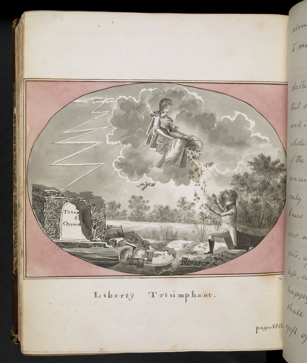 Liberty triumferande, "The Adventures of Thomas Walter, som berättas av en vän:" Jorgen Jorgensens självbiografi, tillägnad William Jackson Hooker (färgstick) av English School