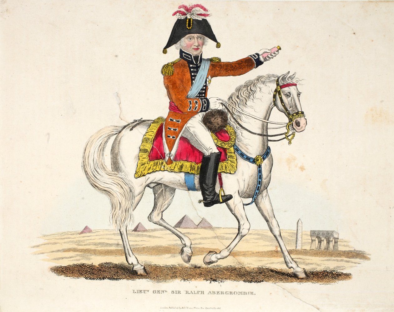 Generallöjtnant Sir Ralph Abercrombie, pub av Richard Evans, graverad av Romney, illustration från An Historical Account of the Battle of Waterloo av William Mudford, 1816 av English School