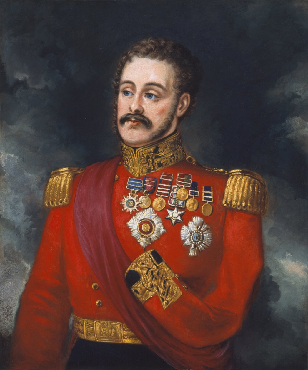 Generallöjtnant Sir Joseph Thackwell GCB KH (1781-1859) ca 1850 av English School