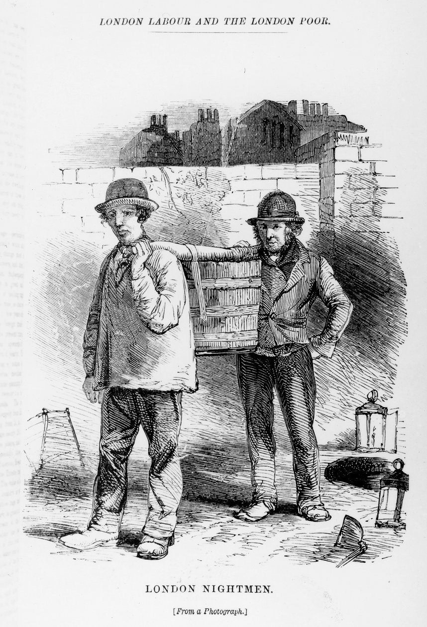London Nightmen, illustration från "London Labor and the London Poor" av Henry Mayhew, ca 1840-talet av English School