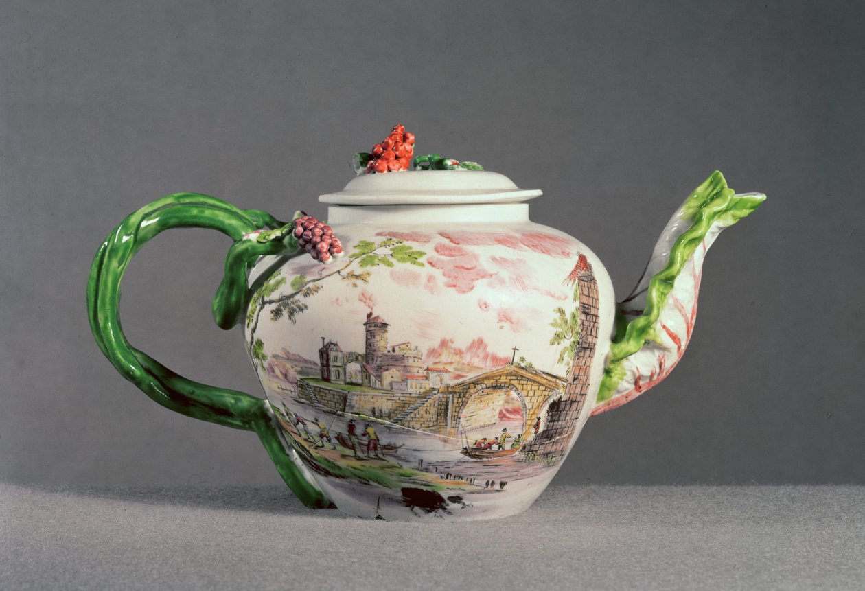 Longton Hall tekanna, ca 1755 (porslin) av English School