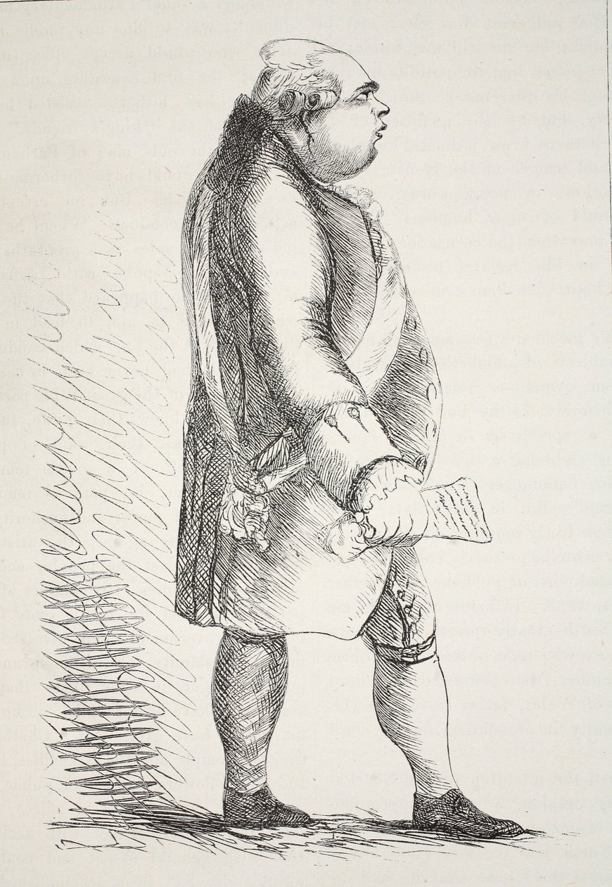 Lord North, faksimil av ett gammalt tryck av English School