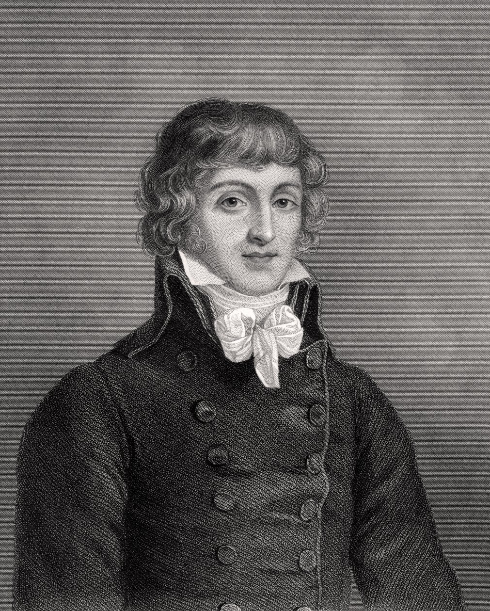 Louis Antonie Leon de Saint-Just, graverad av W.H. Mote, illustration från 
