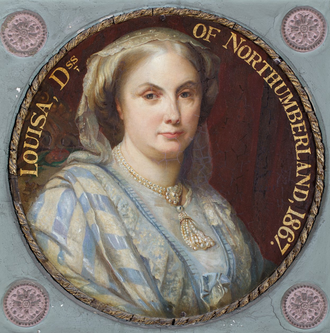 Louisa, sjätte hertiginnan av Northumberland (olja) av English School