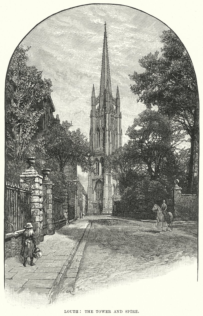 Louth: Tornet och spiran (gravyr) av English School