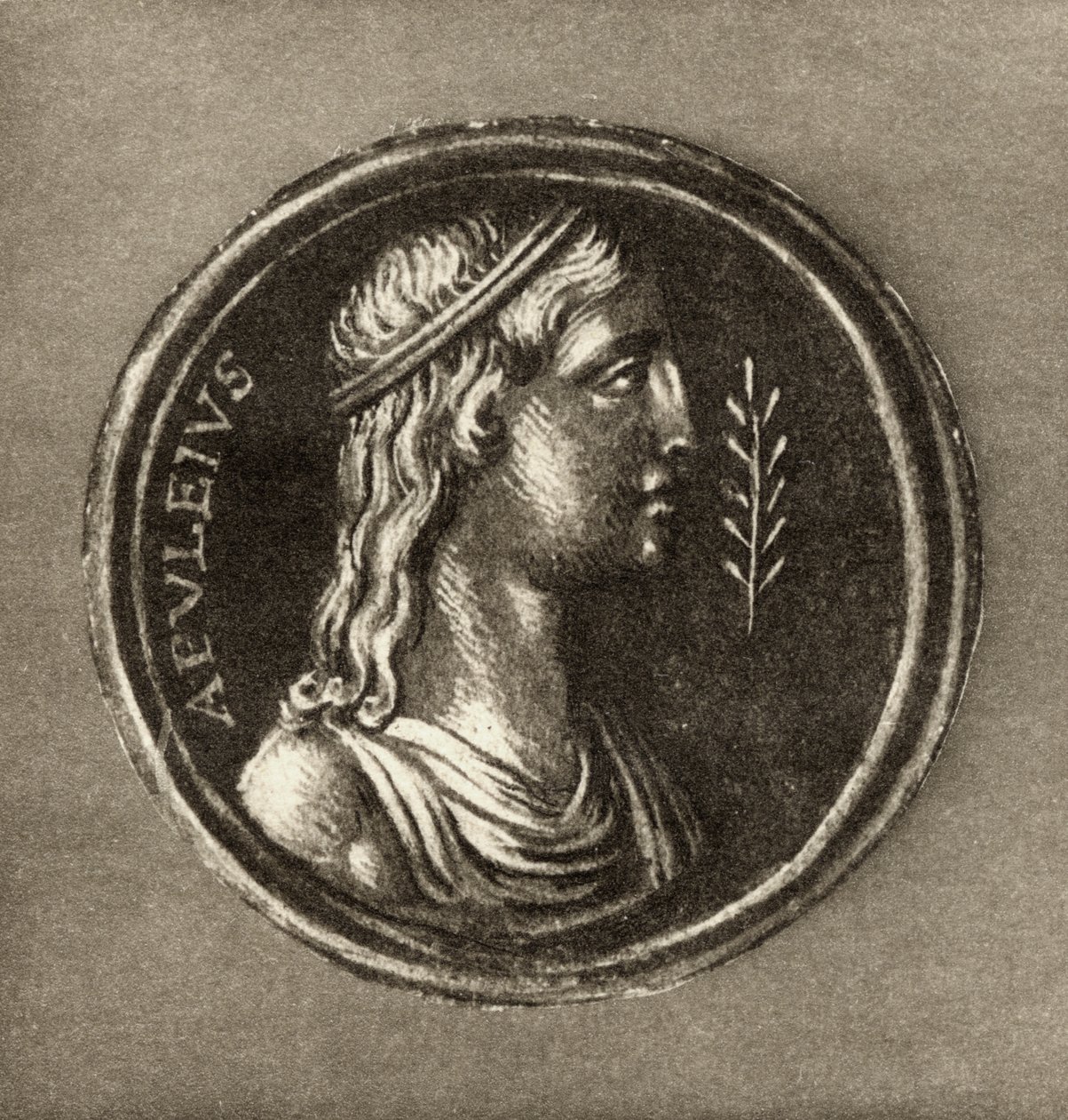 Lucius Apuleius (c.124-c.180 AD), från frontispicen till Historien om Amor och psyke av Lucius Apulieius, publicerad 1903 av English School