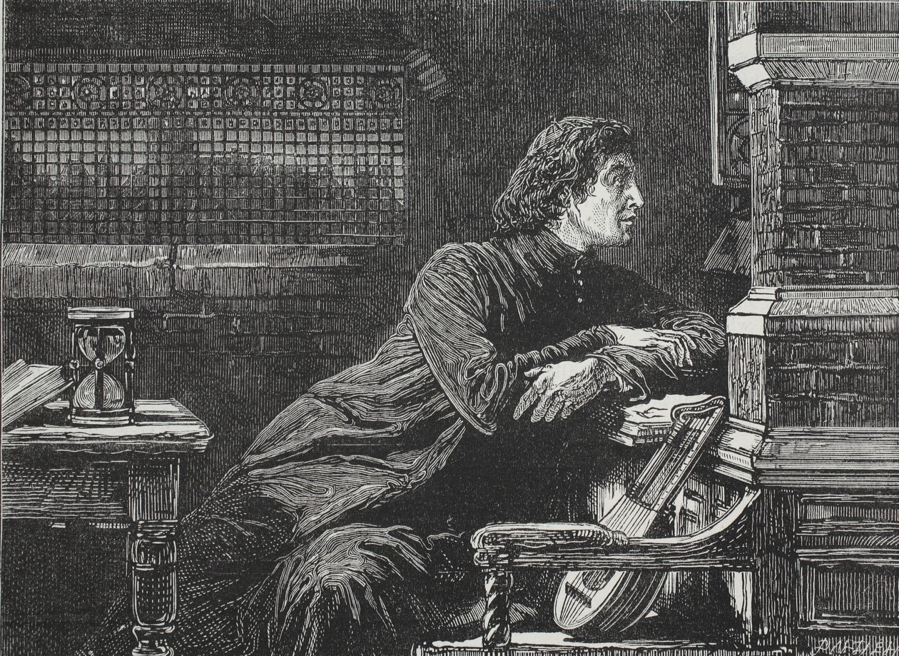 Luther at the Casement, illustration från The History of Protestantism av James Aitken Wylie (1808-1890), pub. 1878 av English School