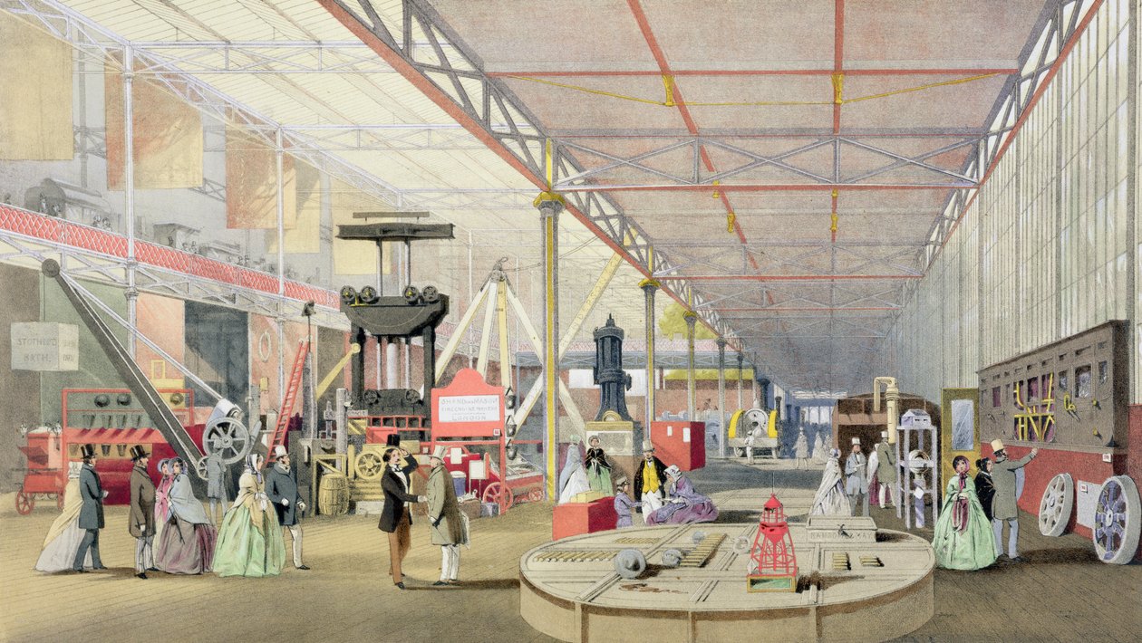 Machinery, från Dickinsons Comprehensive Pictures of the Great Exhibition of 1851, publicerad 1854 av English School