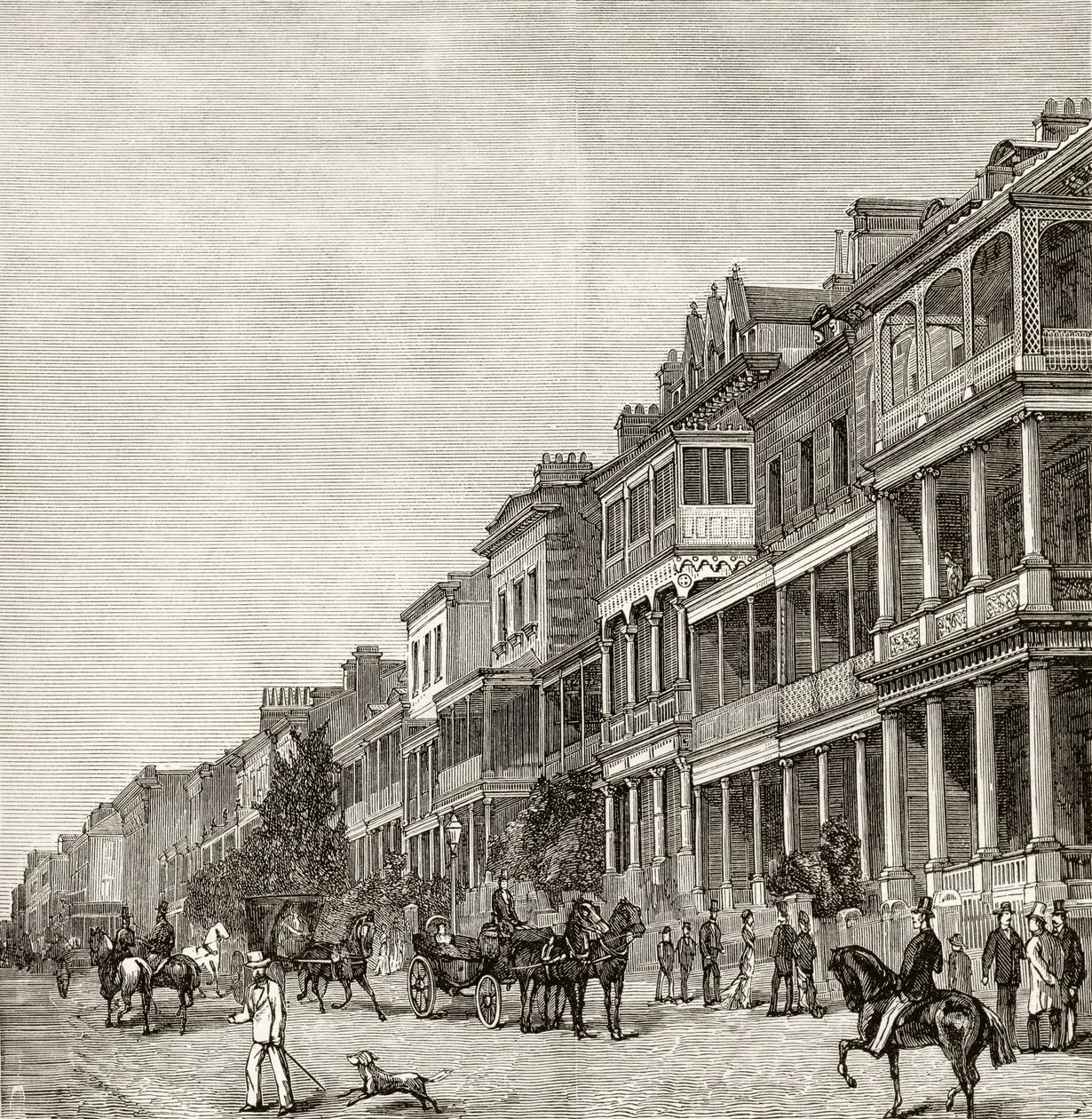 Macquarie Street, Sydney, ca 1880, från 