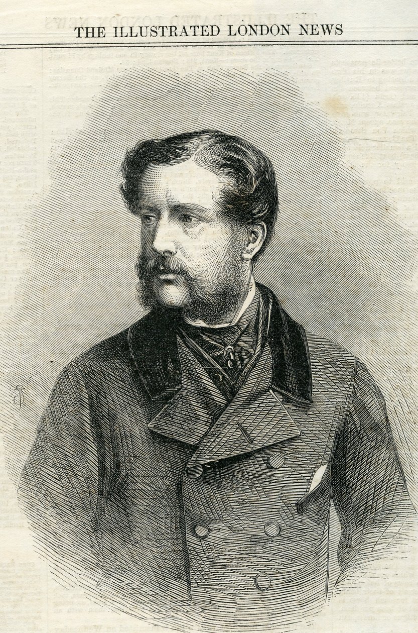 Major Charles Nasmyth (1825-61) från The illustrated London News 13 juli 1861 av English School