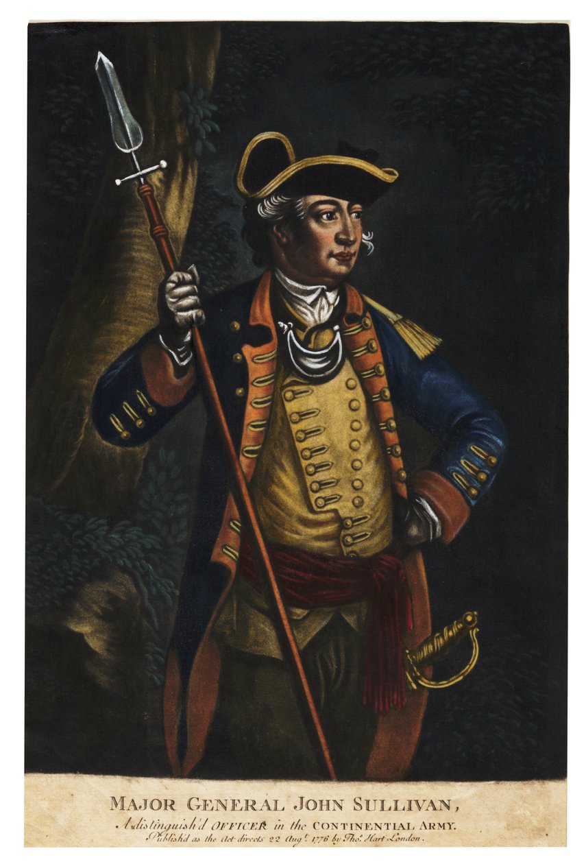Generalmajor John Sullivan, 1776 (handfärgad mezzotint) av English School