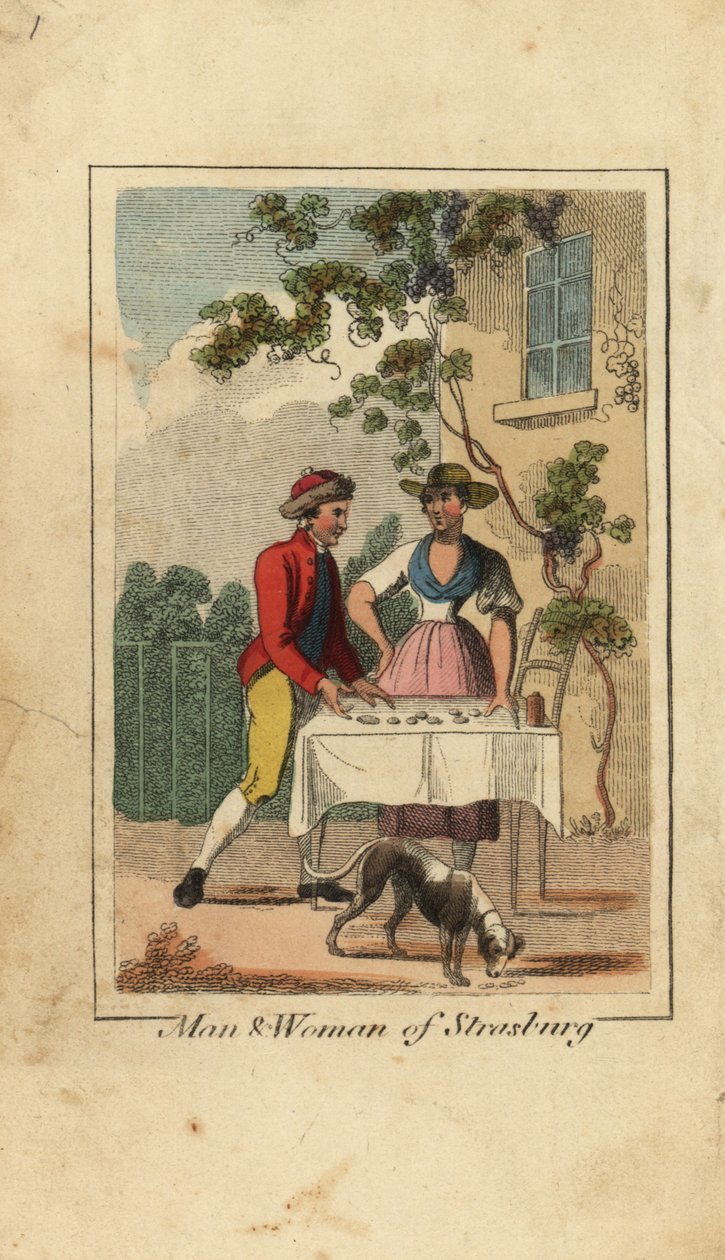 Man och kvinna i Strasbourg, Alsace, Frankrike av English School