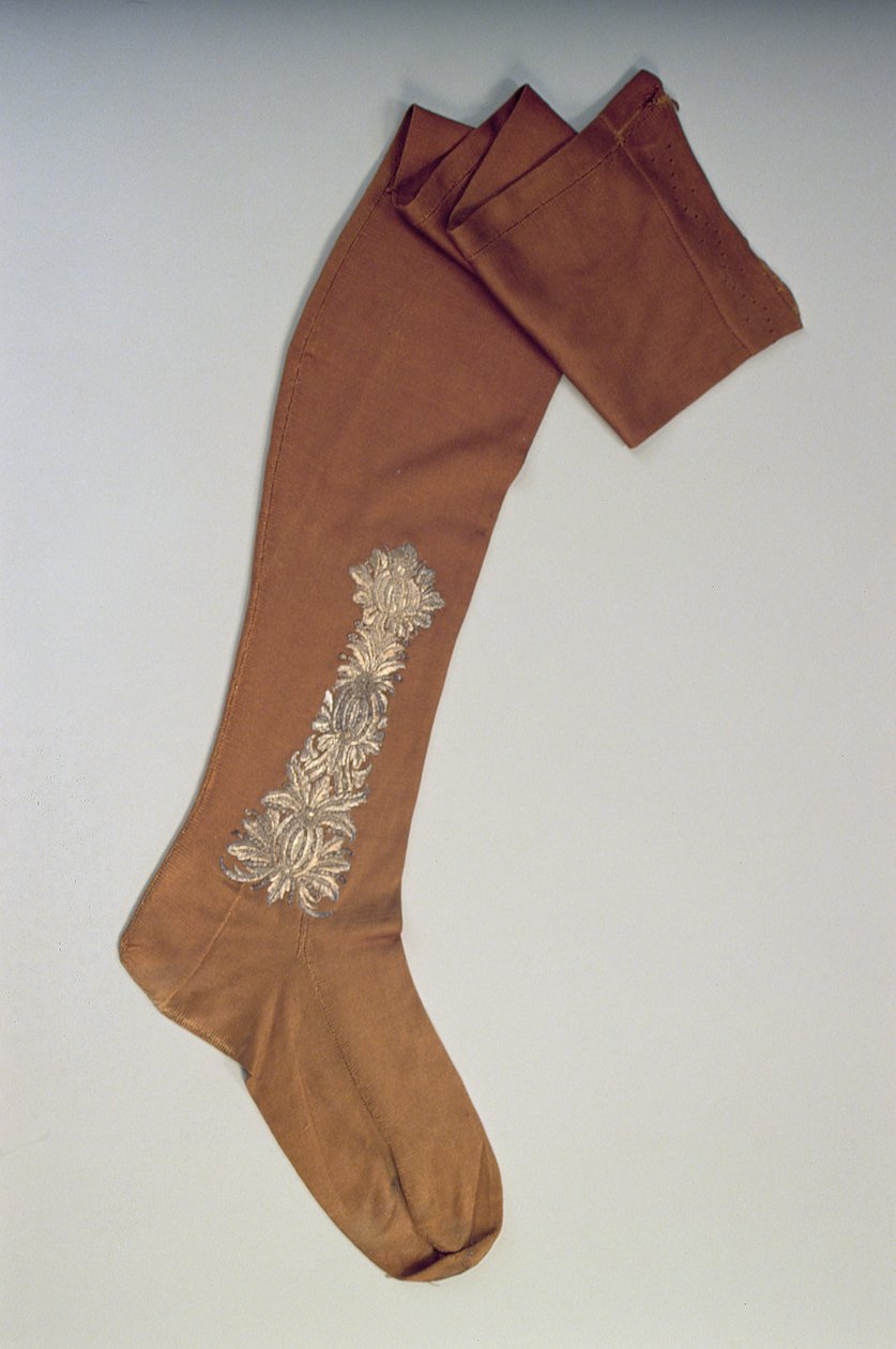Mans Stocking, ca 1720 (silke) av English School