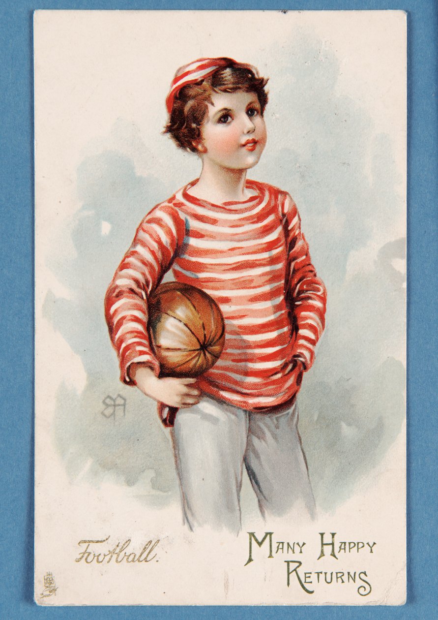 Många lyckliga återkomster, födelsedagsvykort, 1909 av English School