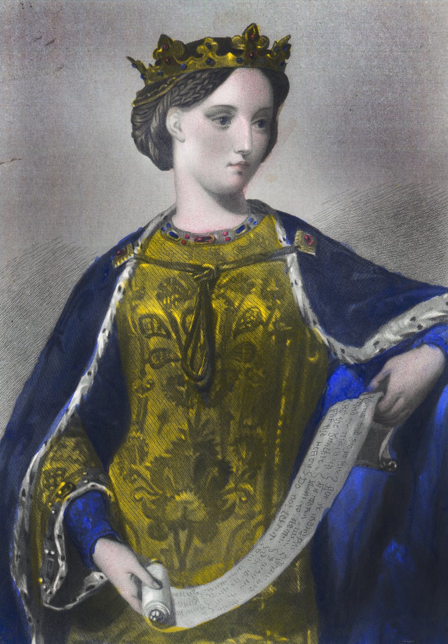 Marguerite av Frankrike, drottning av Edward I, tryckt av Henry G. Bohn, London, 1856 av English School