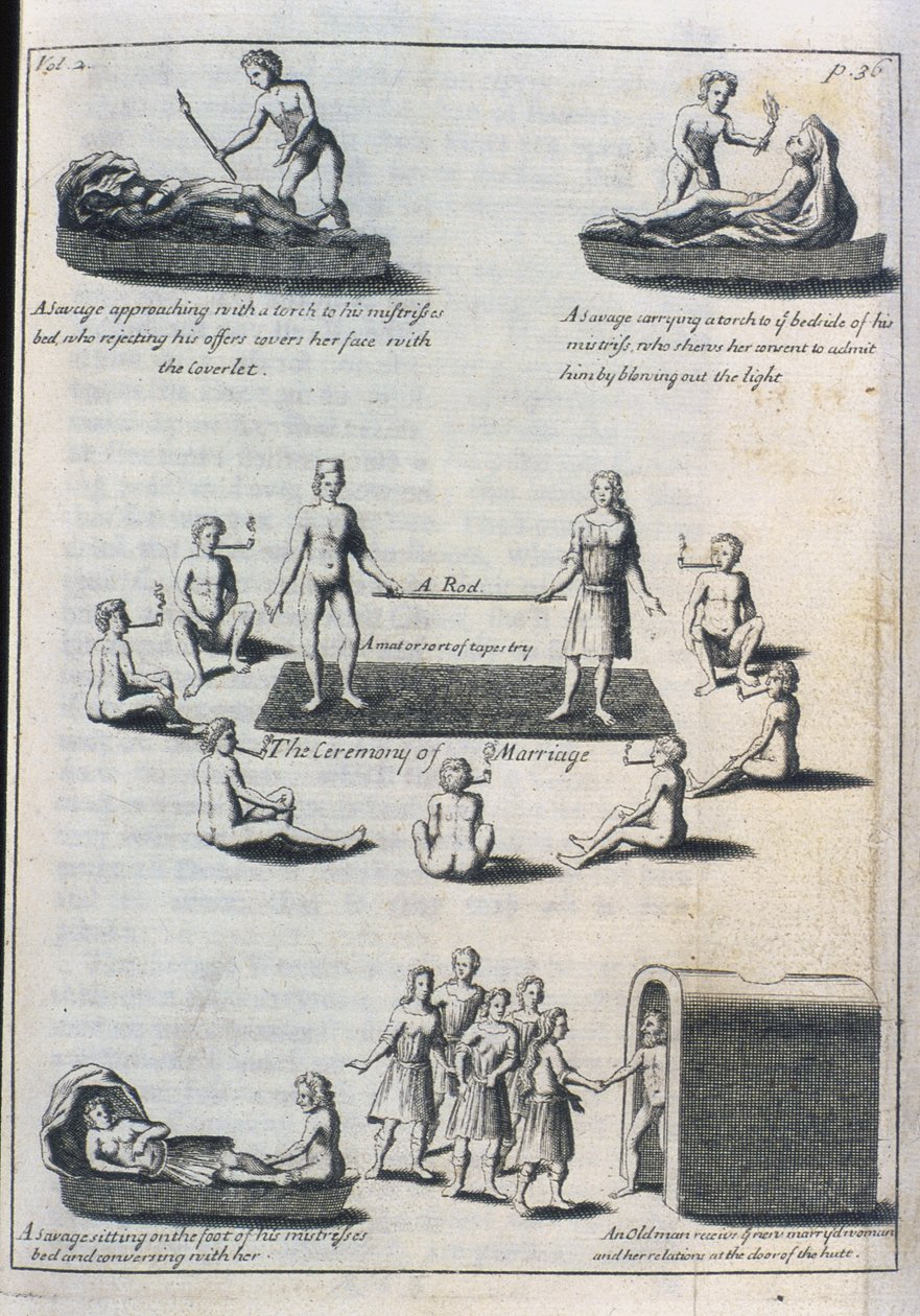 Äktenskapssed, 1703 (gravyr av English School