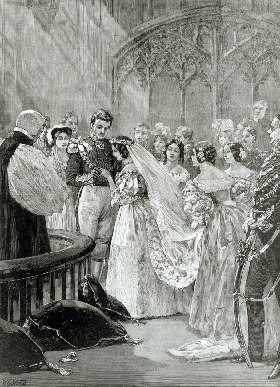 Giftermål mellan drottning Victoria (1819-1901) och prins Albert (1819-61) vid St. James