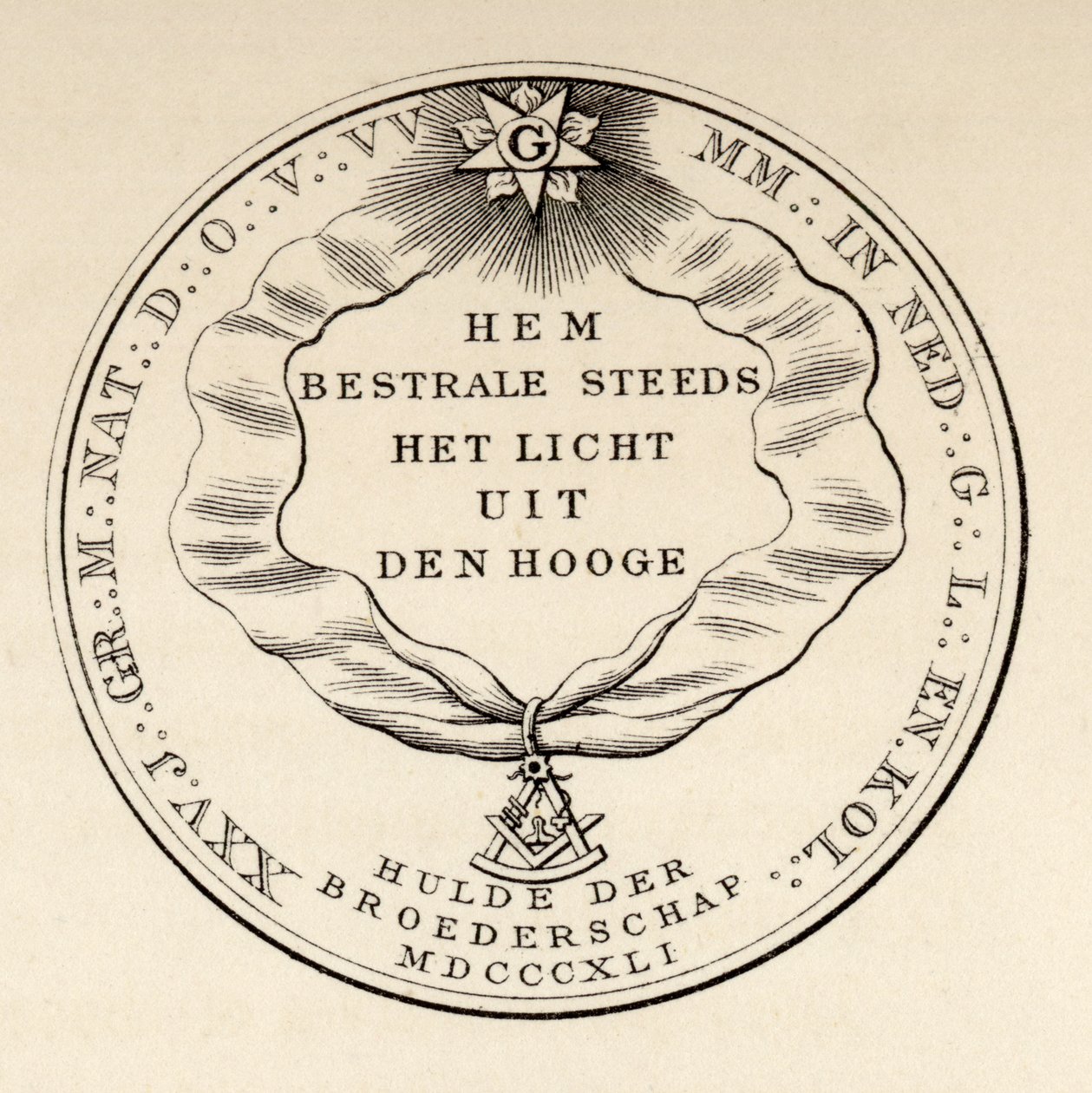 Frimurares sigill, 1841, från 
