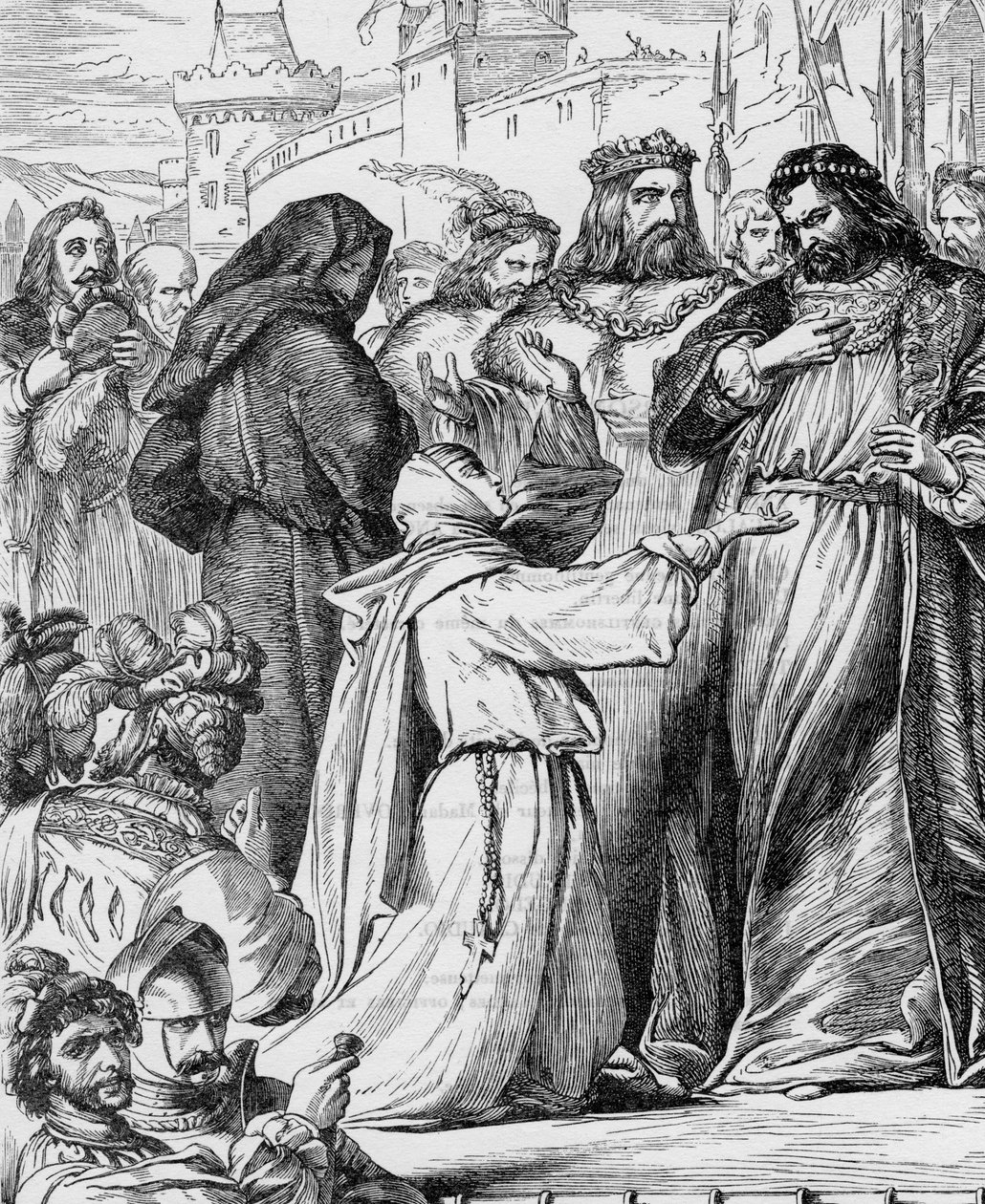 Mått för mått - Illustration i "" verk komplett av William Shakespeare"" 1866 - Illustrationerna och den allmänna formen för denna utgåva är lånade från Cassells illustrerade Shakespeare, publicerad i London av English School