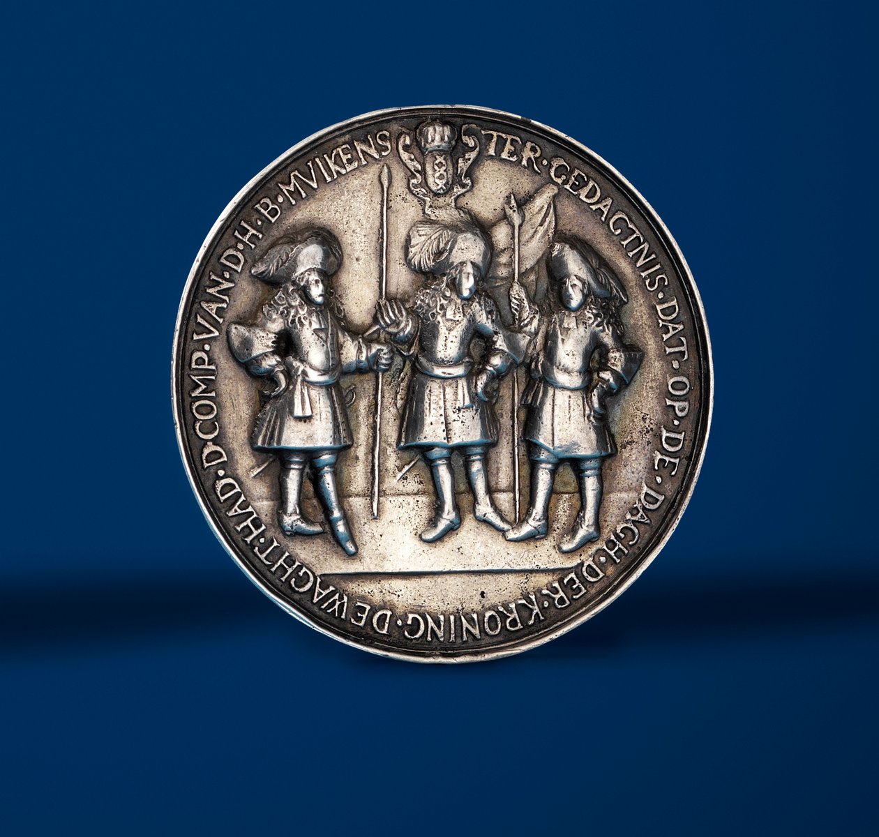 Medalj till minne av William och Marys kröningsfestligheter i Amsterdam, 1869 (silver) (baksidan av 419671) av English School