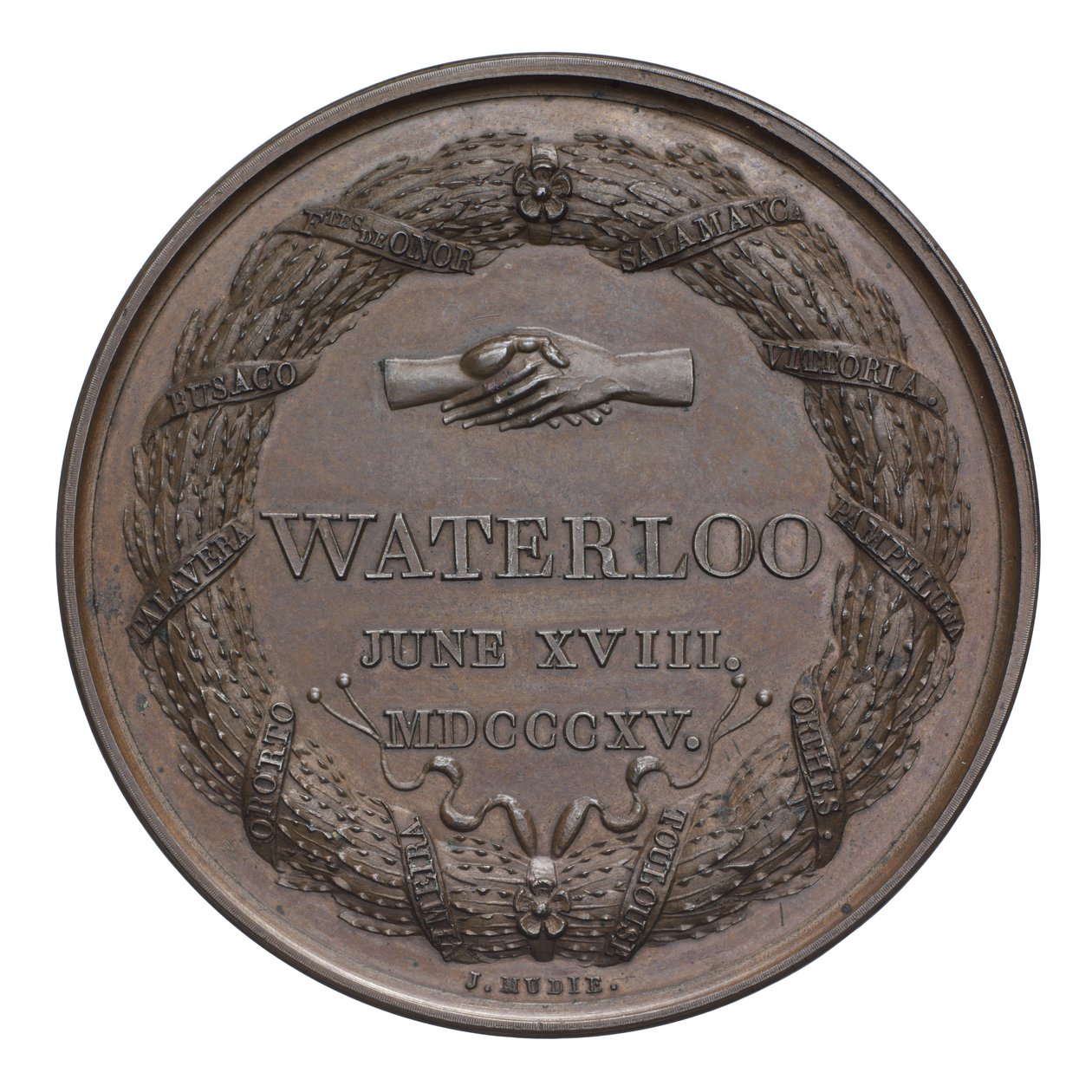 Medalj till minne av slaget vid Waterloo av English School