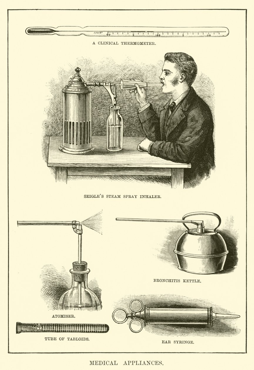Medicinska apparater (gravyr) av English School