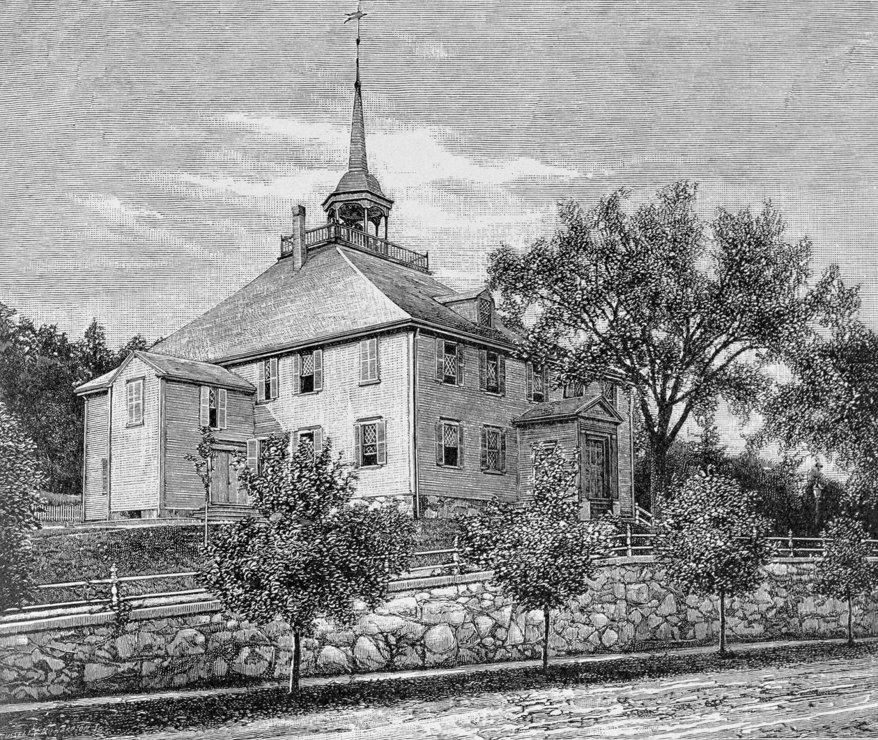 Meeting House at Hingham, illustration från volym III av 