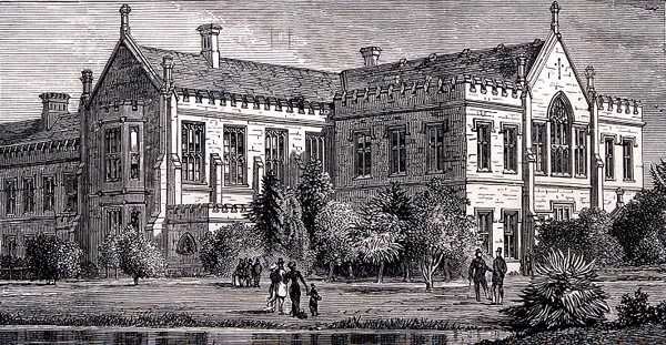Melbourne University, Melbourne, Australien, från "Australian Pictures", pub. av The Religious Tract Society av English School