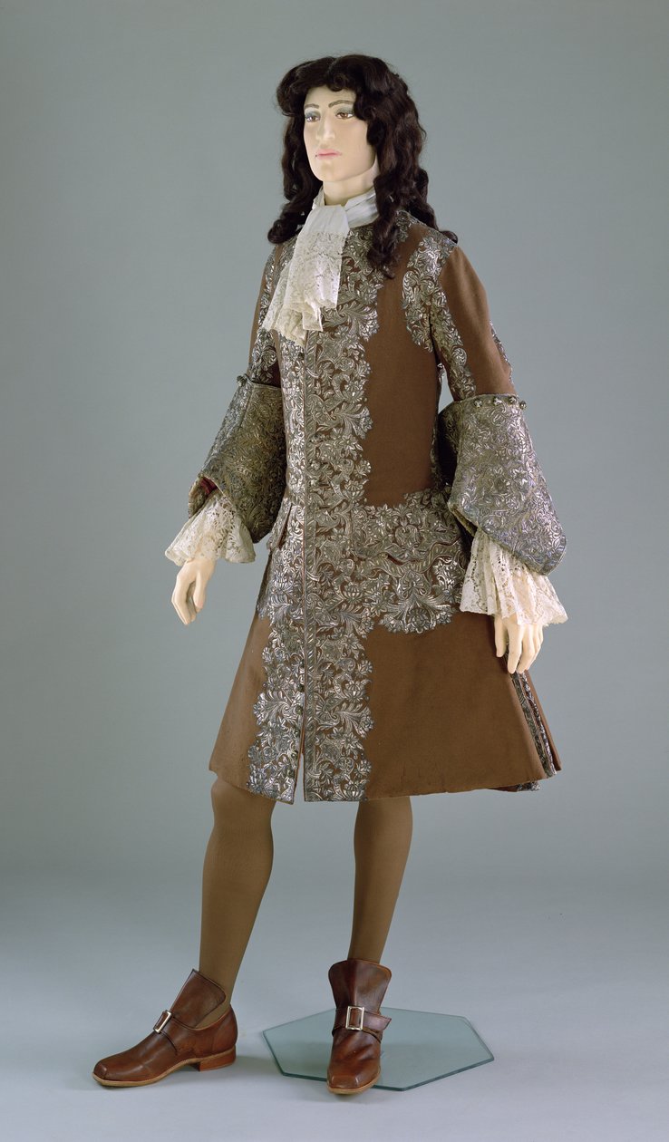 Herrrock, 1720-tal (broderat West Country tyg) av English School