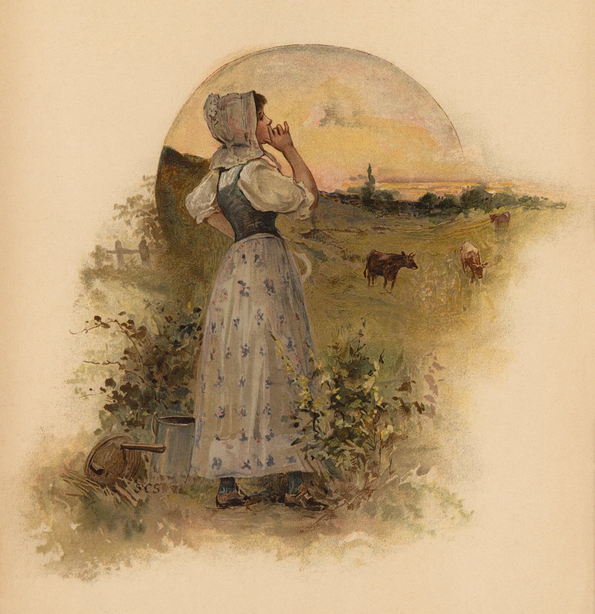 Mjölkerska (chromolitho) av English School