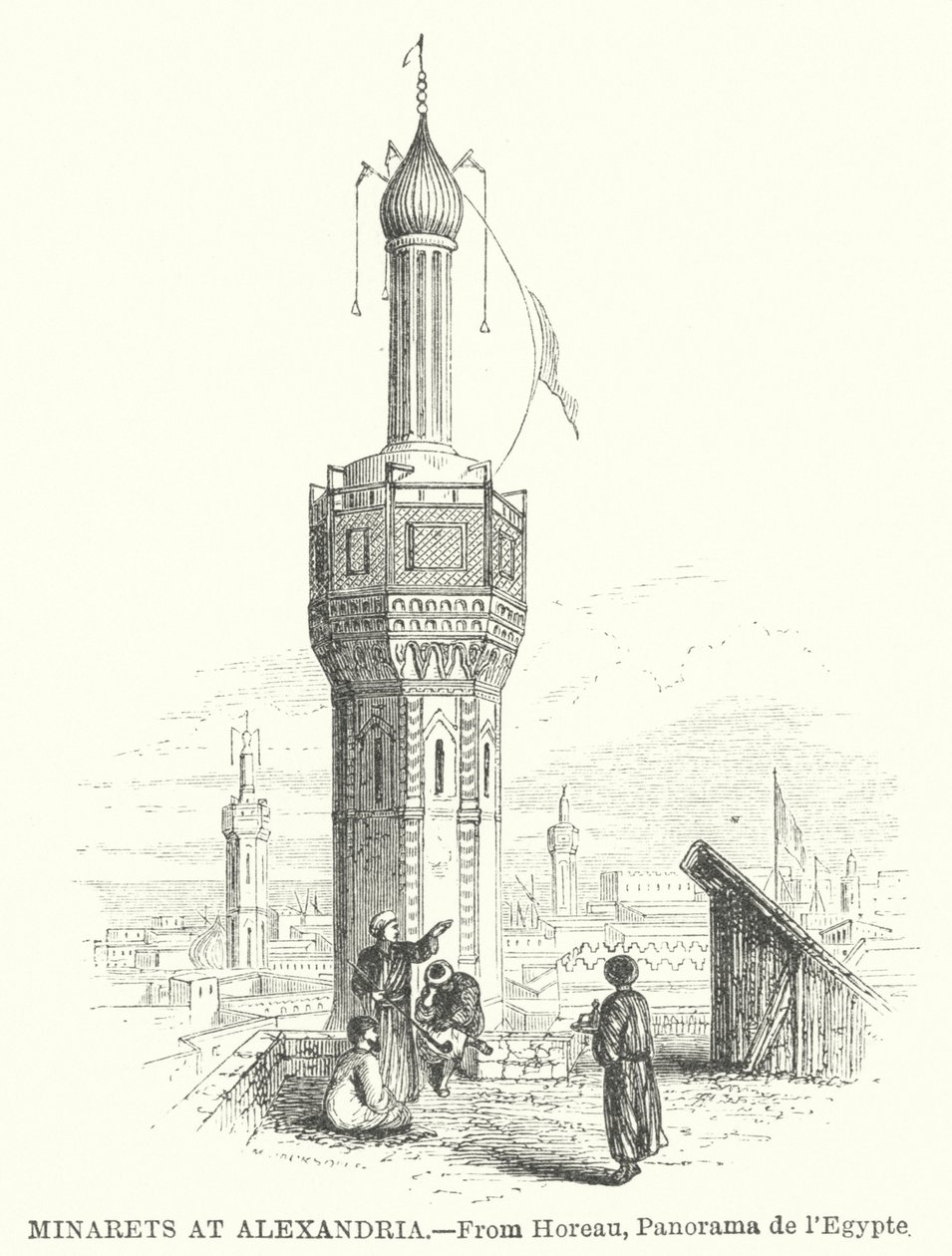 Minareter i Alexandria (gravyr) av English School