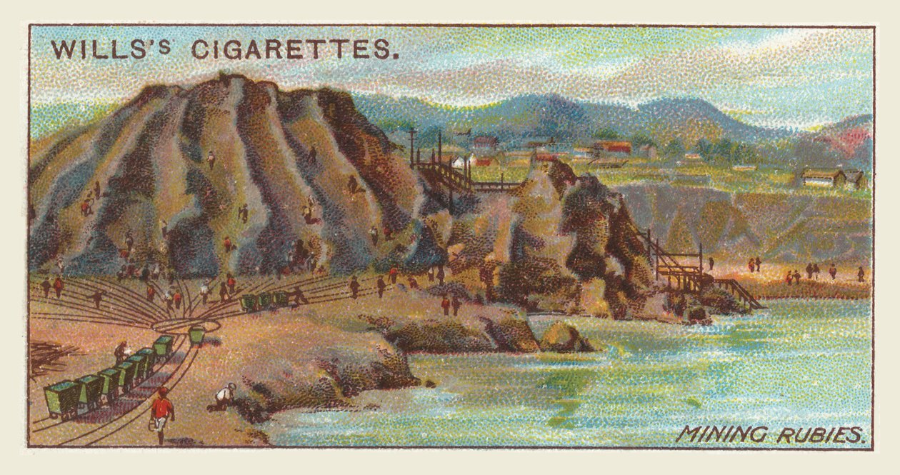 Utvinning av rubiner (chromolitho) av English School
