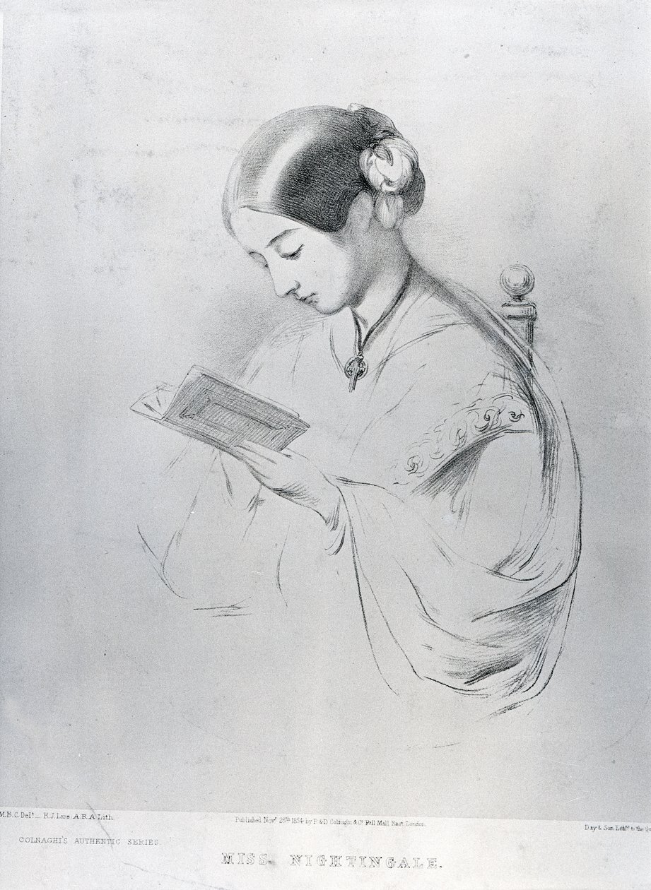 Miss Florence Nightingale (1820-1910) 1854 av English School