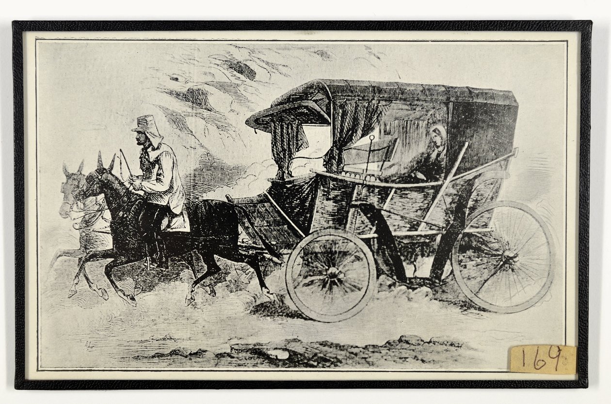 Miss Nightingales vagn vid krigets säte, från "The Illustrated London News" av English School