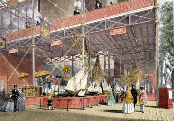 Modellbåtar från Indien-delen av den stora utställningen 1851, från Dickinson