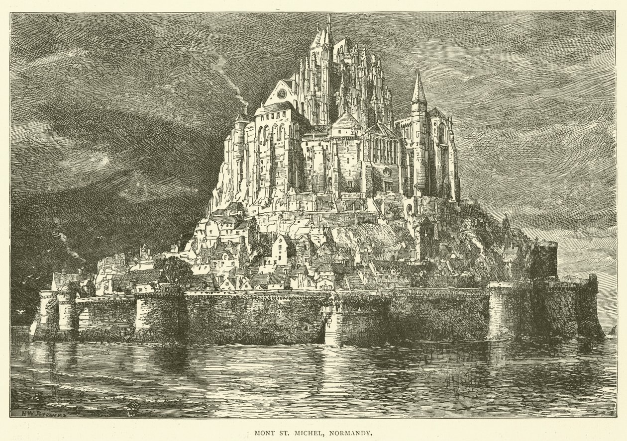 Mont St Michel, Normandie (gravyr) av English School