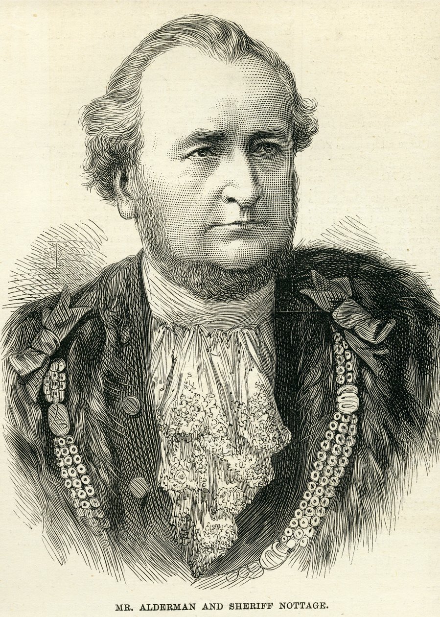 Mr Alderman och Sheriff Nottage från The Illustrated London News, 10 november 1877 av English School