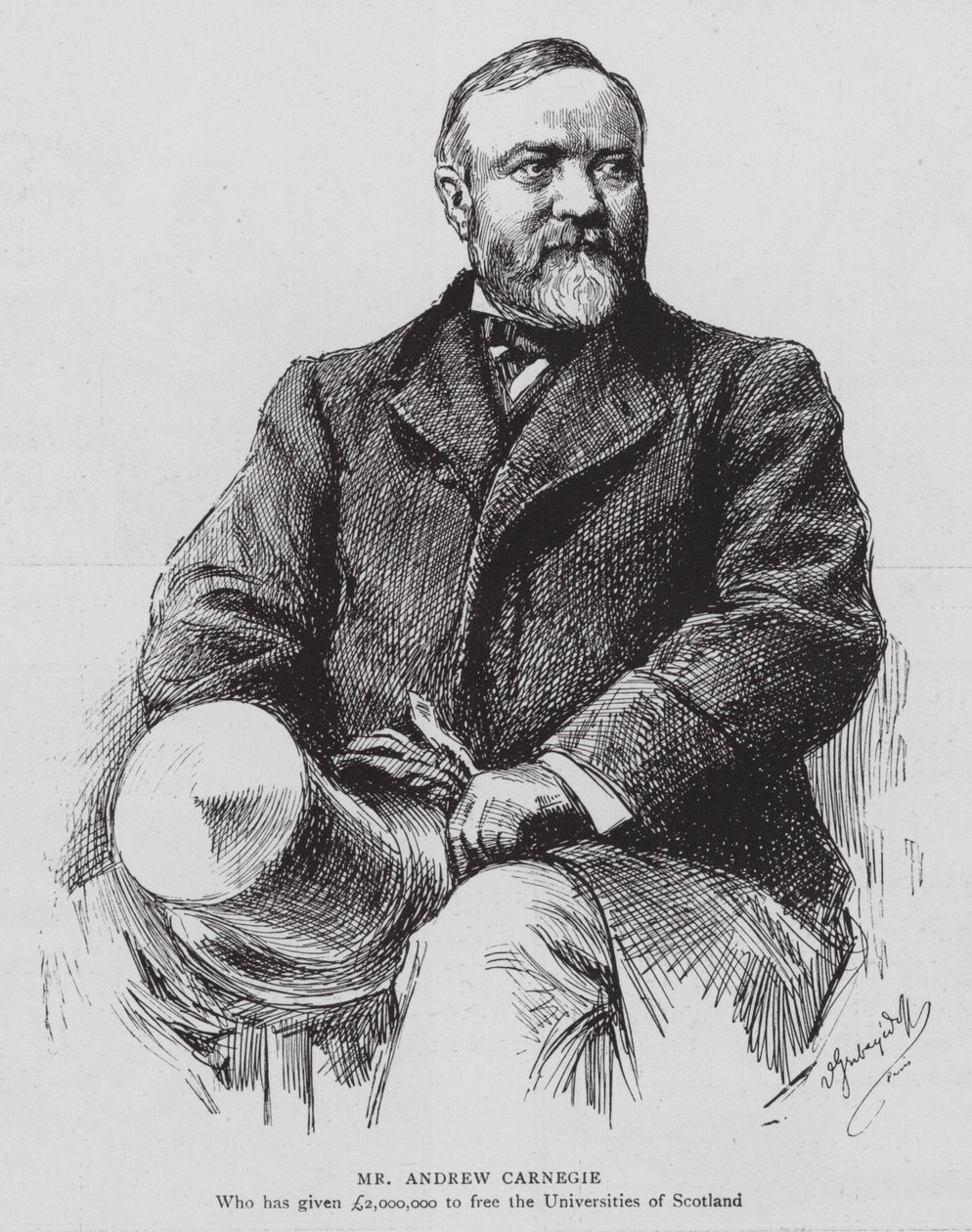 Mr Andrew Carnegie (litografi) av English School