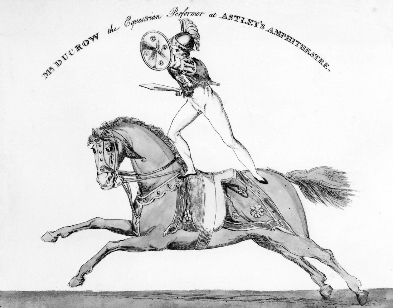 Mr Ducrow the Equestrian Performer på Astleys Amphitheatre, cirka 1840 av English School