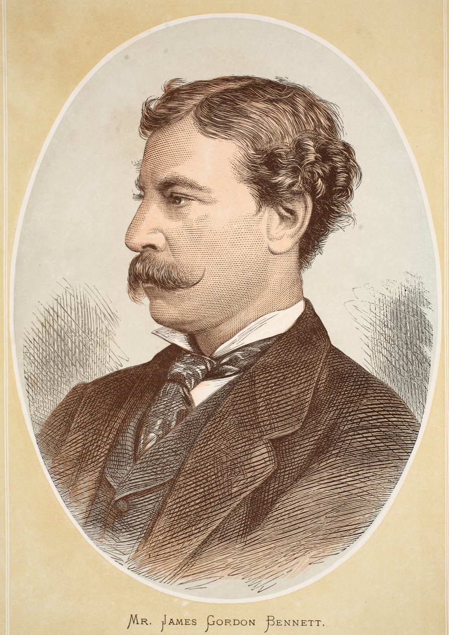 Mr James Gordon Bennett, illustration från The Pictorial Edition av David Livingstones liv och upptäckter av J. Ewing Richie, pub. av A. Fullarton & Co., 1876 av English School