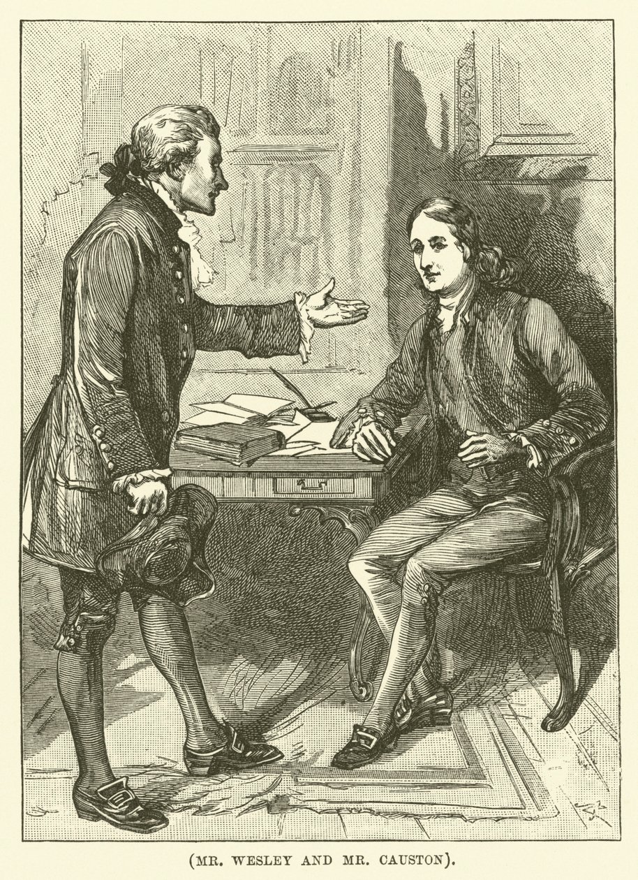 Mr Wesley och Mr Causton (gravyr) av English School