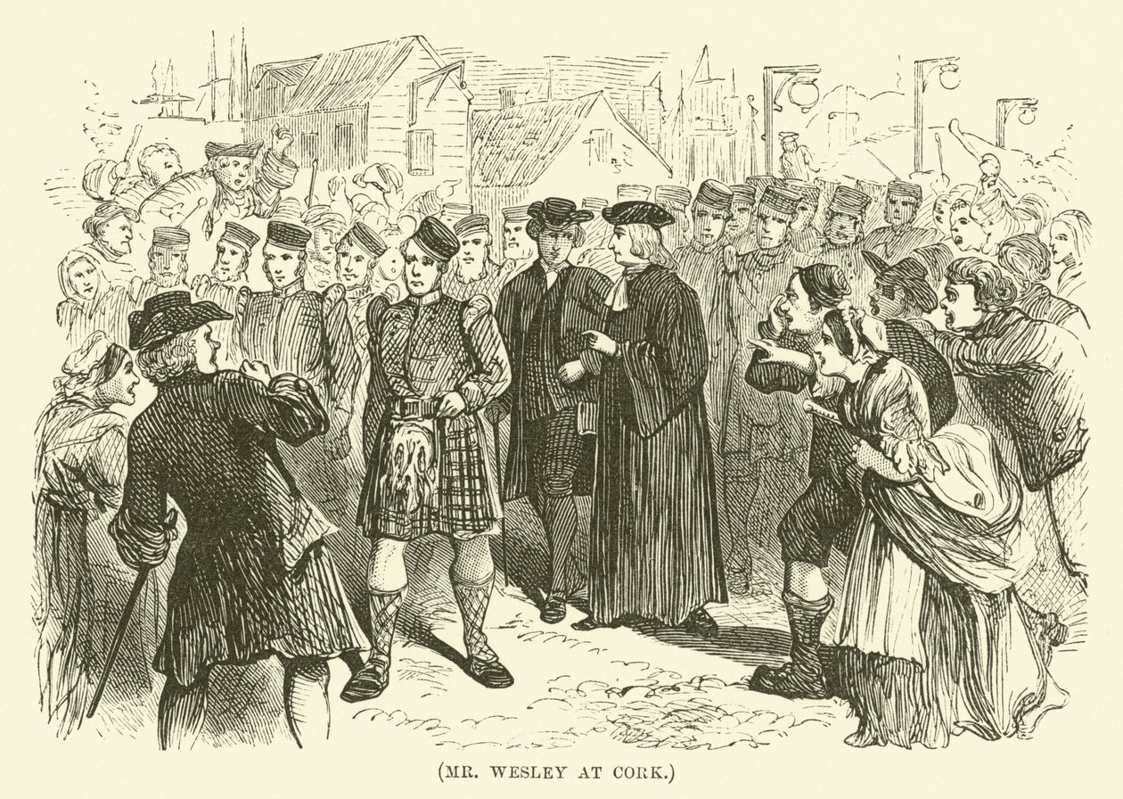 Mr Wesley vid Cork (gravyr) av English School