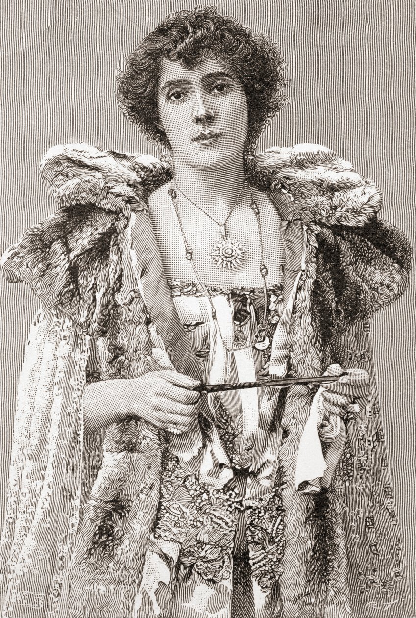 Mrs Patrick Campbell, Från The Strand Magazine publicerad 1897. av English School