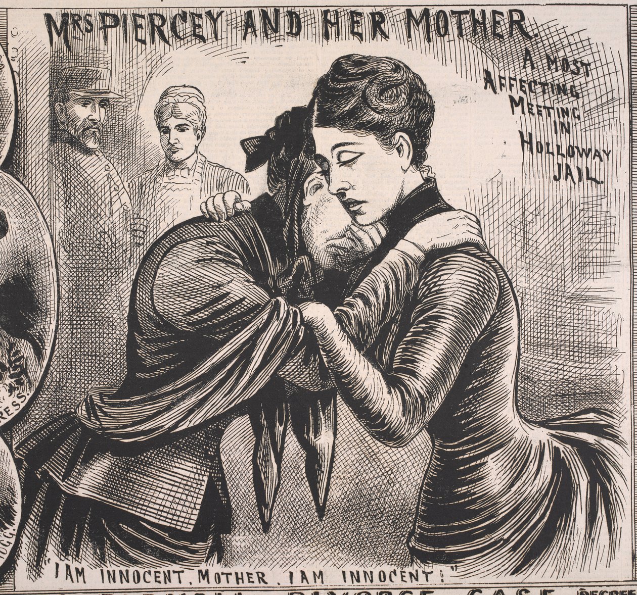 Mrs Piercey och hennes mor, Illustrated Police News, 22 november 1890 (tryck) av English School