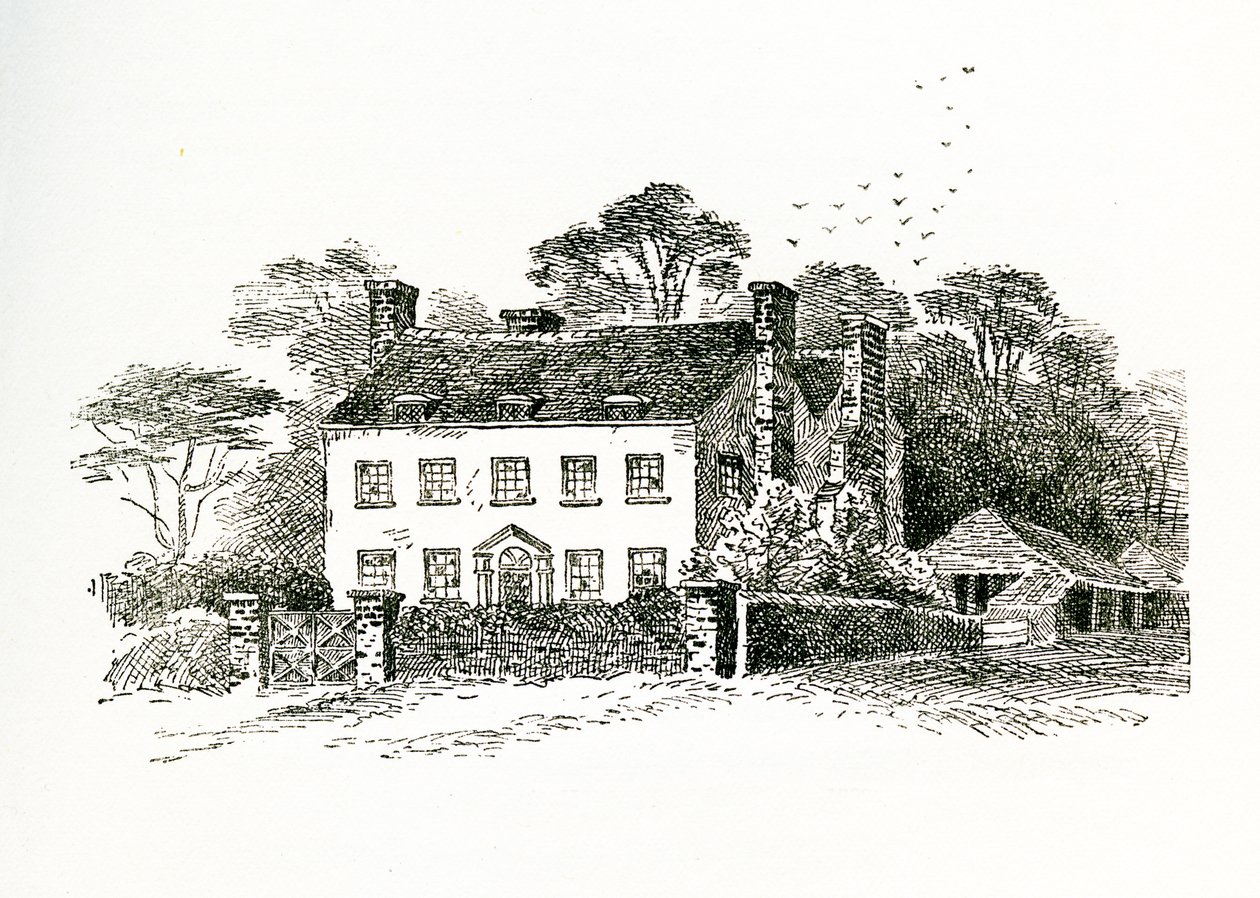Mrs Snookes hus i Ringmer, Sussex, England, 1733 av English School