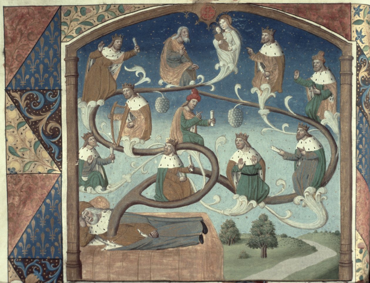 Ms Hunter 36 f.36v God, from the Hunterian Psalter, c.1170 av English School