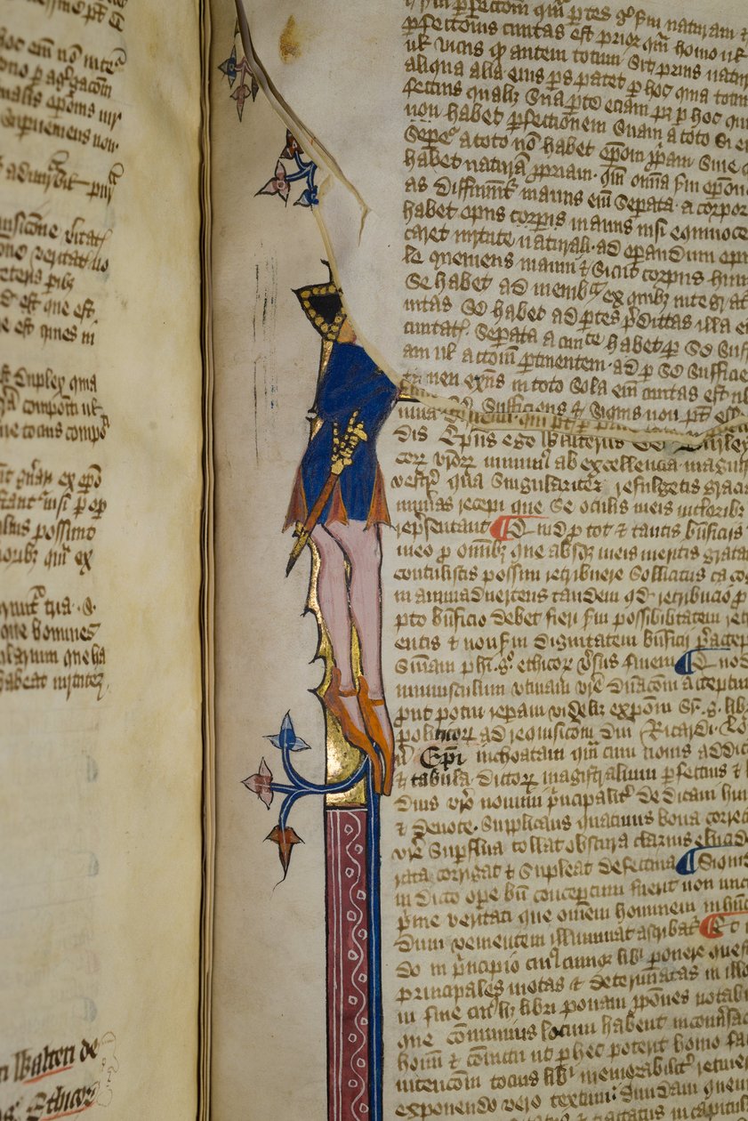 Ms. New Coll 242, f.178r, Commentary on Aristoteles’s Politics av Walter Burley (penna och bläck på veläng) av English School