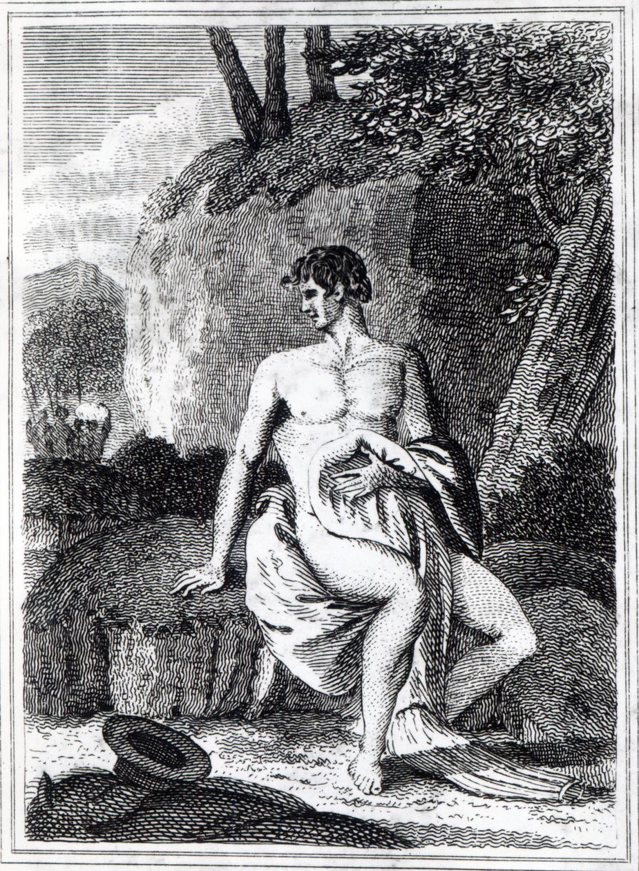 Mungo Park i Afrika, en illustration från "Resor i Afrikas inre distrikt: utförda under åren 1795, 1796 och 1797", publicerad 1816 (tryck) av English School