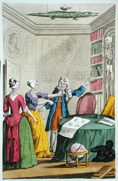 Nan Holland och Tristram Savage rånar dr Trotter på Moorfields, illustration från "Lives and Adventures of the Most Celebrated Highwaymen and Street Robbers...", publicerad 1822 (färglitografi). av English School