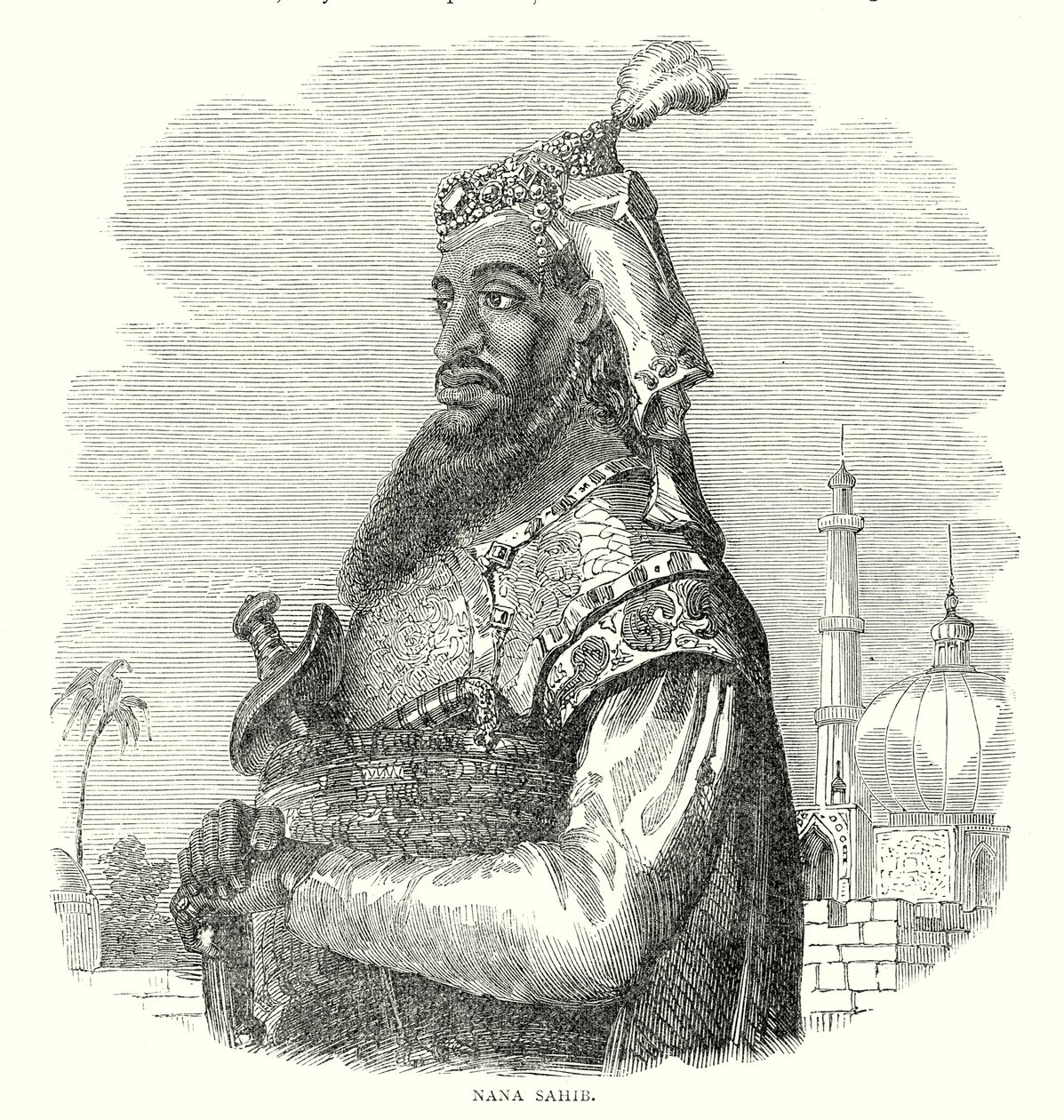 Nana Sahib (gravyr) av English School